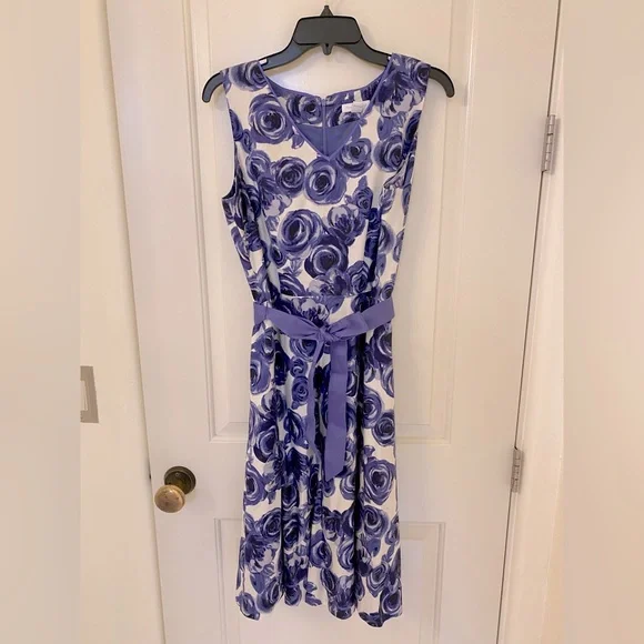 Charter Club | Dresses | Size 4 Purple Floral Cotton Fit And Flare Dress  From Charter Club | Poshmark